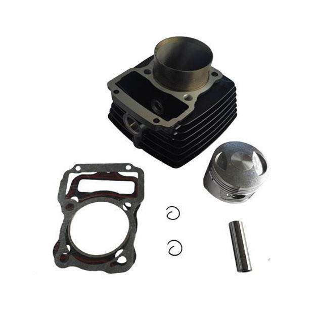 CILINDRO COMPLETO 200cc INC. KIT CG200 P15 PLATA (PISTON CONVEXO) CG200