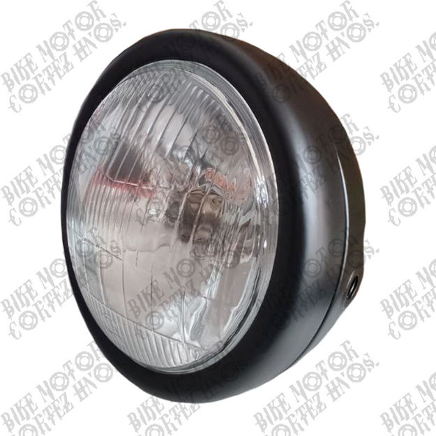 Imagen de Faro Yamaha Rx100 Indu Redondo Completo Negro Kanuni