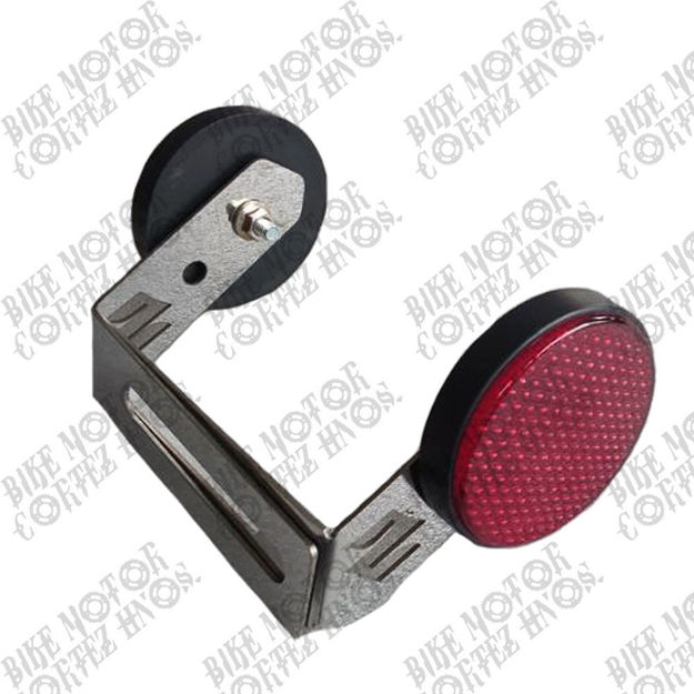 Imagen de Porta Reflectivo Placa Con Logo Suzuki Ax100 Gn125 Ts185 Ts125