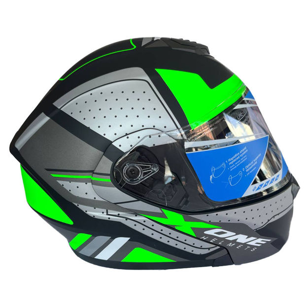 Imagen de Casco Doble Uso X-300 Gt Xone Verde Neon  Normativa DOT