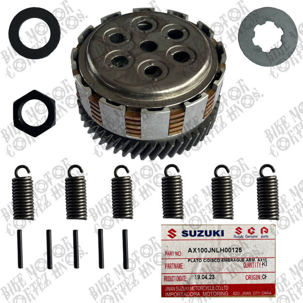 Imagen de Campana Plato Araña Plato Interno Disco Embrague Separador Resorte Suzuki Ax100 JNLH00125