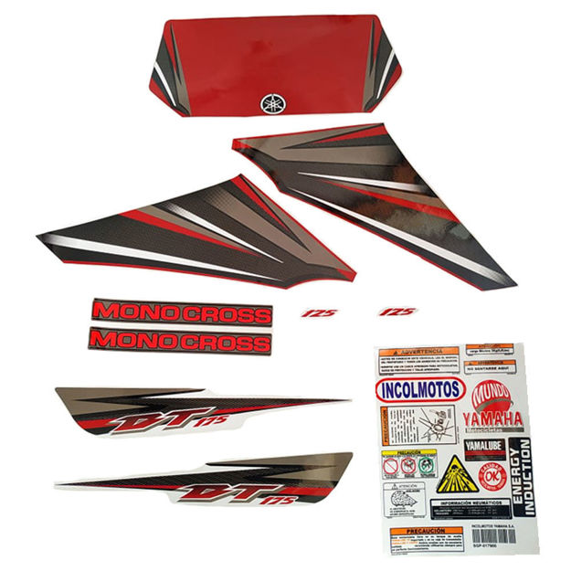 Imagen de Calcomania Completa + Advertencias Yamaha Dtk125 Dtk175 Modelo Nuevo Col
