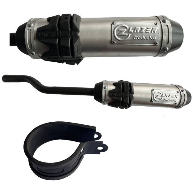 Imagen de Silenciador Color Aluminio Natural Yamaha Dtk125 Dtk175 Lazer