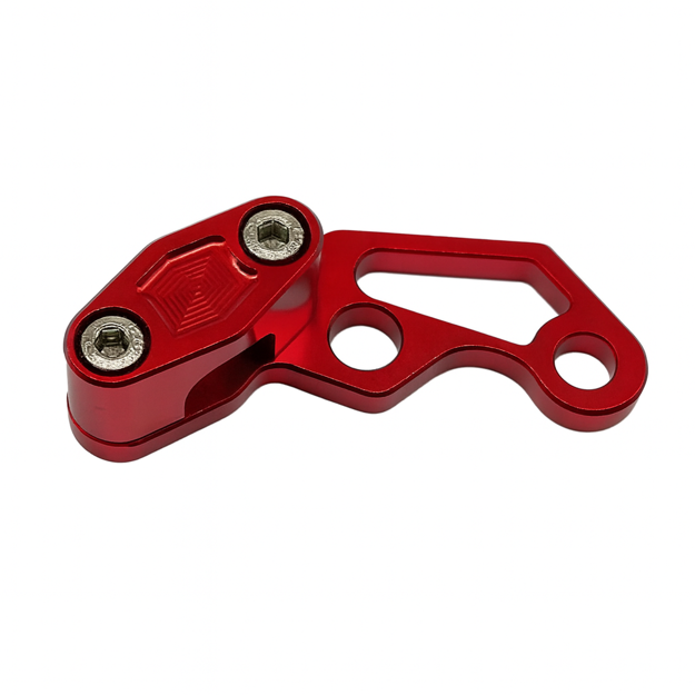 Imagen de Soporte Cable Aluminio Universal Rojo Yamaha Dtk Dte Calimatic Rx100 Rx115 Rx125 Rx135 Suzuki Ts125 Ts185 Ax100 Dr200 Honda Tornado Xr250