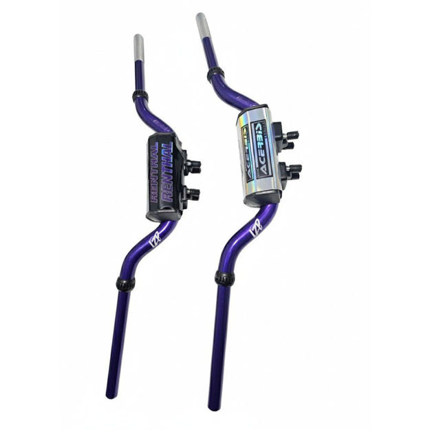 Imagen de Timon Protaper Sport Aluminio Morado Base Tubo Reforzado Suzuki Ax100 Gn125 Gs125 En125 Yamaha Yb125 Ybr125 Rx100 Rx115 Rx125 Rx135 104 101