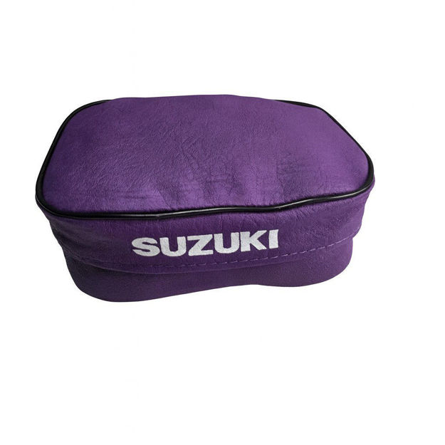 Imagen de Canguro Maleta Morado Logo Suzuki Ts185 Ts125 Ax100 Gn125